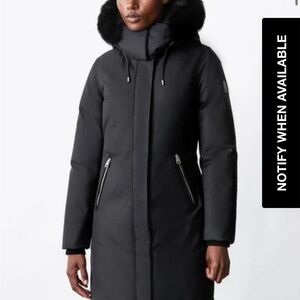Mackage Black Puffer Coat with Fur Hood